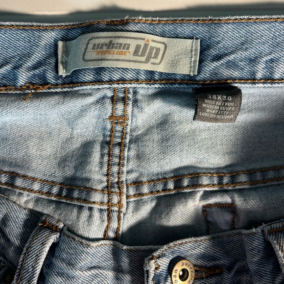 Urban Up Men's 38 x 30 Jeans Very Good Cond. except Ink Stain as Shown - Picture 2 of 5